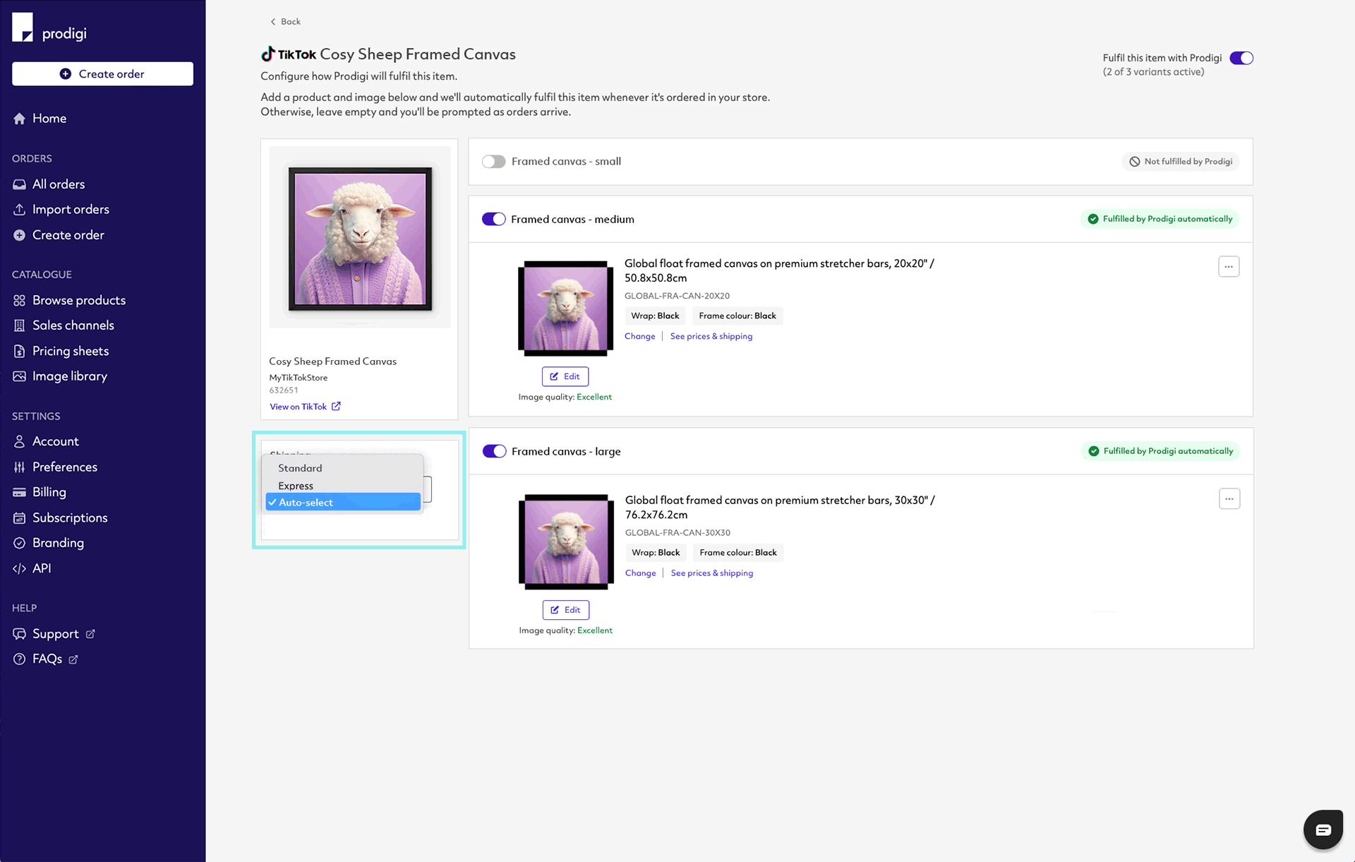 Prodigi TikTok Produktkonfigurationsschritt 7