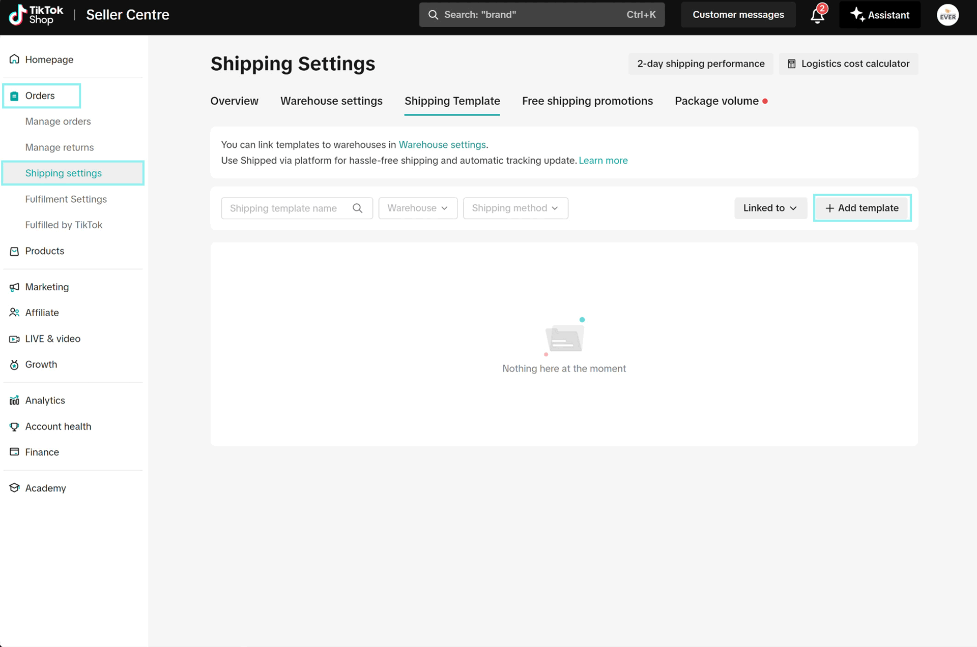 Prodigi Vertriebskanäle mit aktivem Kanal