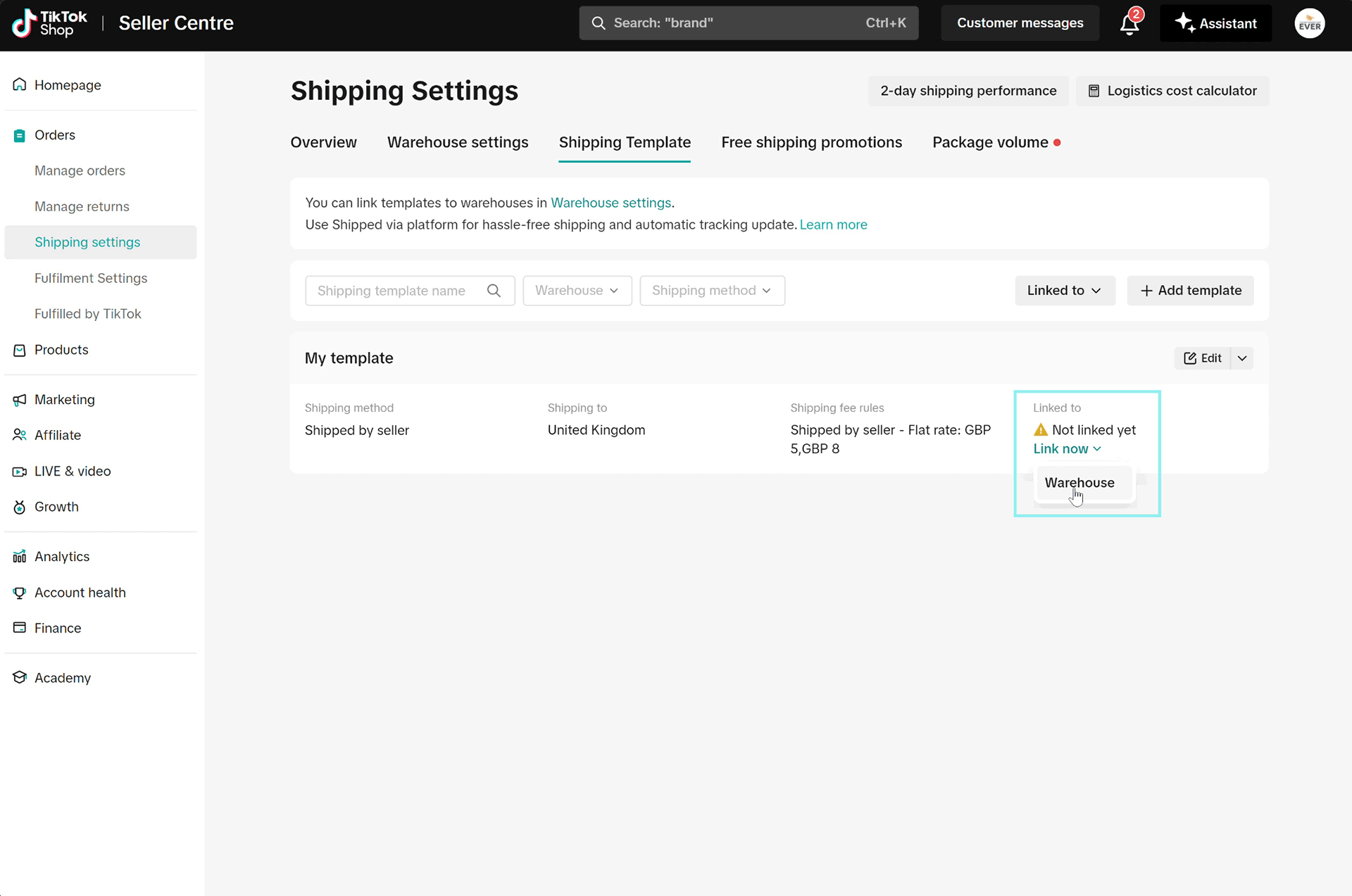 Prodigi Vertriebskanäle mit aktivem Kanal